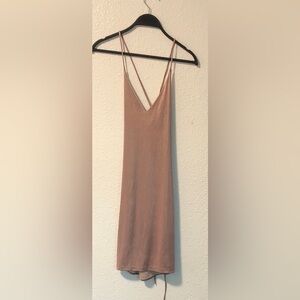 Sabora Mauve Slip Dress with Strappy Back